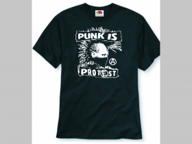 Punk is Protest pánske tričko 100%bavlna značka Fruit of The Loom